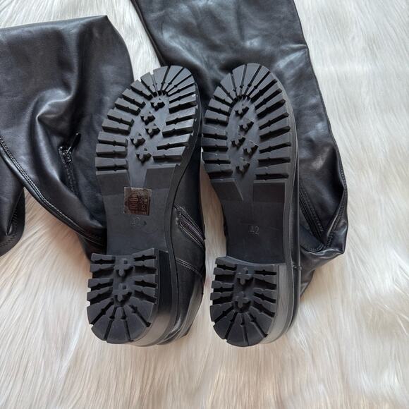 Azalea Wang Black Late Nights Over the Knee Boots - Picture 7 of 10